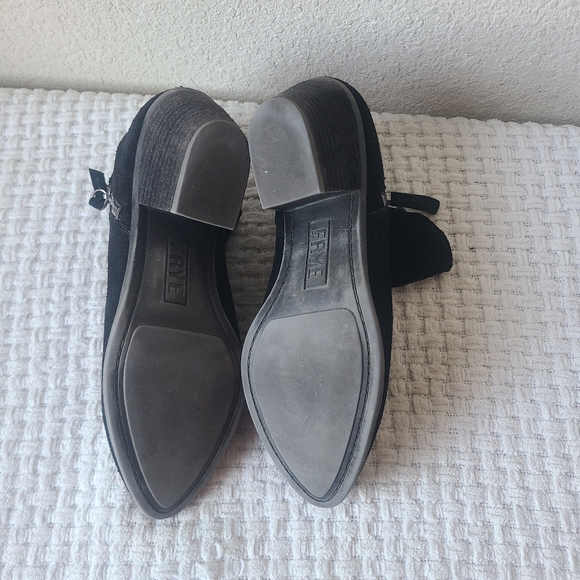 FRYE Black Suede Ankle Boots Women's Size 8.5 - Picture 12 of 15